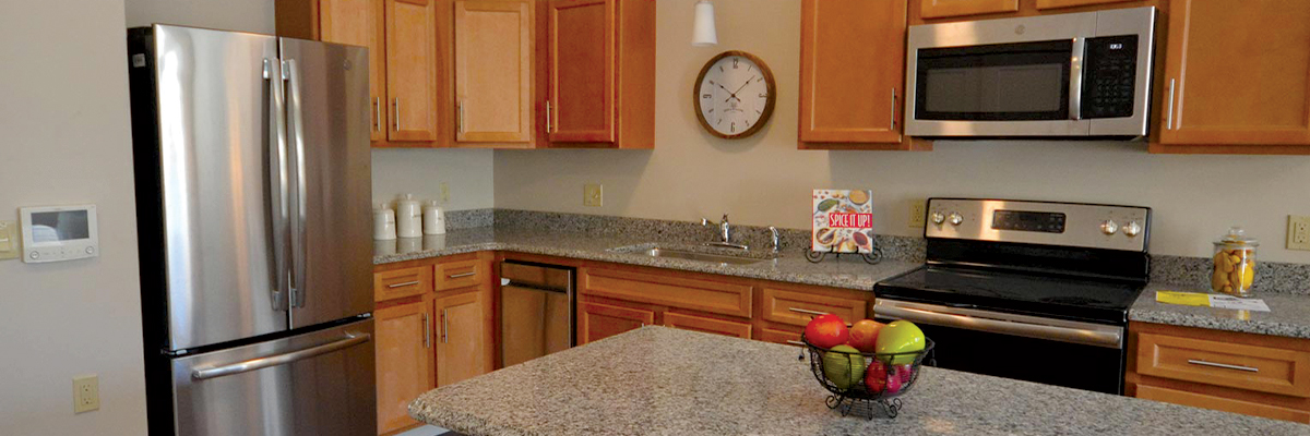 Photo of a kitchen at Searles Place Independent Living in Windham